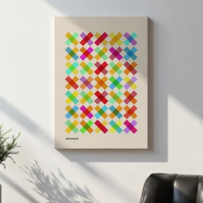 Bauhaus paveikslas – Spalvoti kryželiai