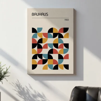 Bauhaus Wandbild – Geometrische Farbformen