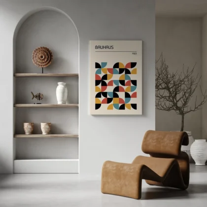 Bauhaus Wandbild – Geometrische Farbformen