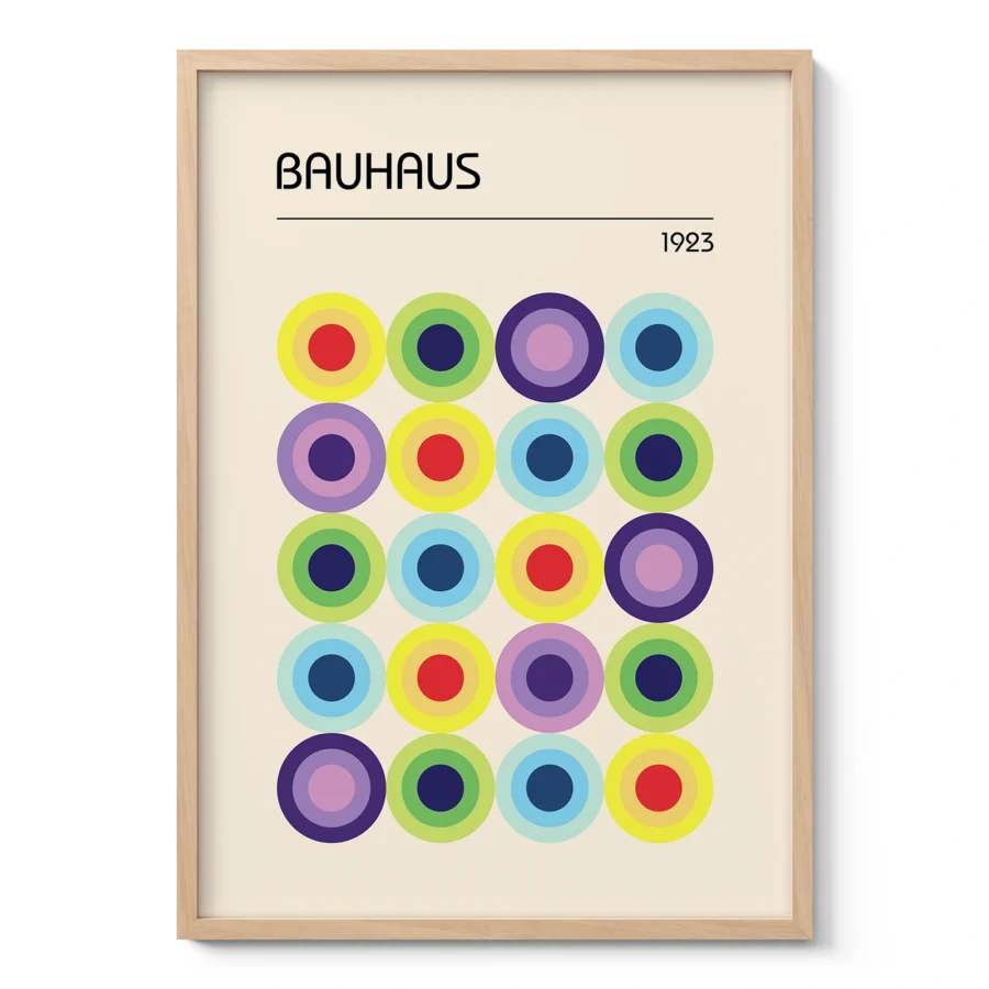 Bauhaus Wandbild – Bunte Kreise