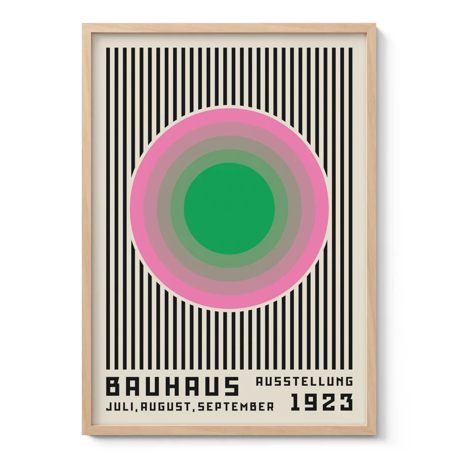 Bauhaus 1923 Print – Pink Rings