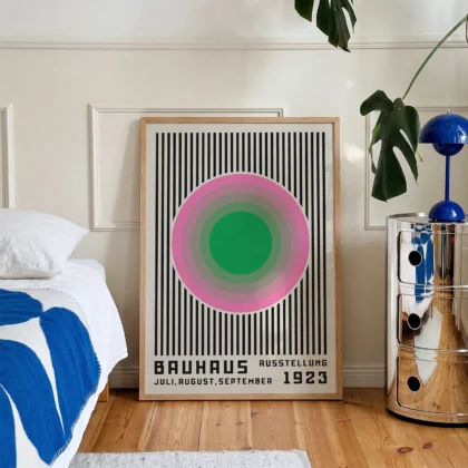 Bauhaus Wandbild – Rosa Aura