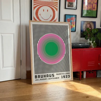 Bauhaus Wandbild – Rosa Aura