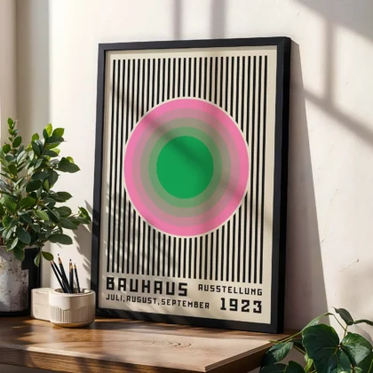 Bauhaus Wandbild – Rosa Aura