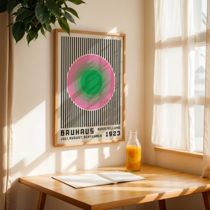 Bauhaus Wandbild – Rosa Aura