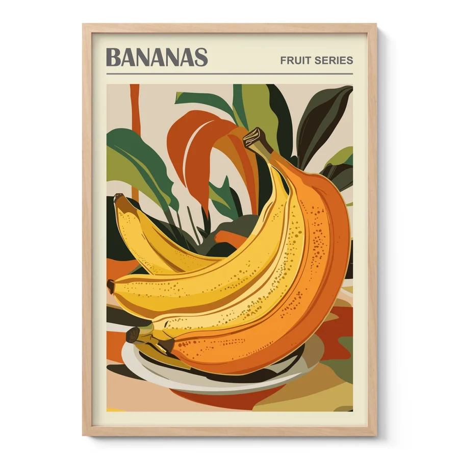 Banana Wall Art – Fruit Poster or Canvas Print