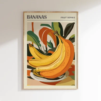 Banana Wall Art – Fruit Poster or Canvas Print