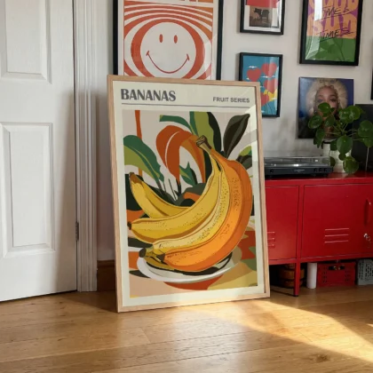 Banana Wall Art – Fruit Poster or Canvas Print