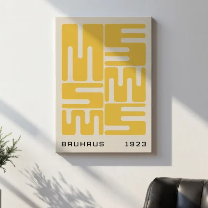 Bauhaus Print Set of 3 – Yellow Forms