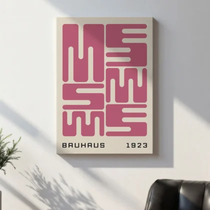 Bauhaus Print Set of 3 – Pink Forms