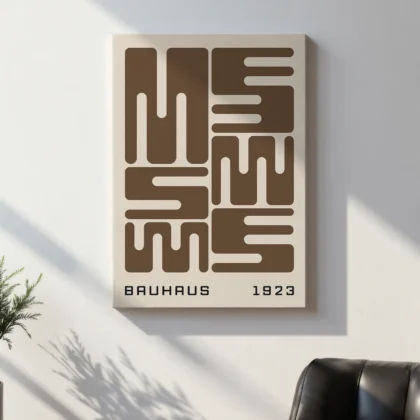Bauhaus Wandbild – Braune Stadtblöcke
