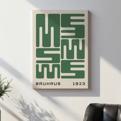 Bauhaus Art Print – Green City Blocks