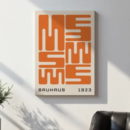 Bauhaus Art Print – Orange City Blocks