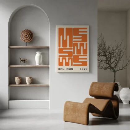 Bauhaus Art Print – Orange City Blocks