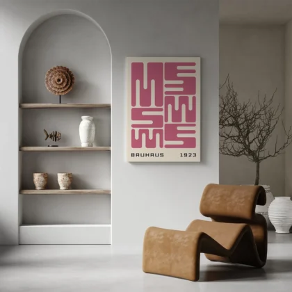 Bauhaus Art Print – Pink City Blocks