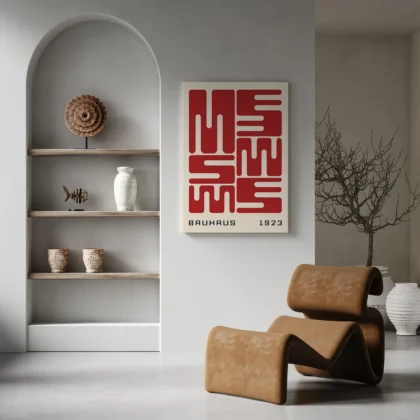 Bauhaus Art Print – Red City Blocks