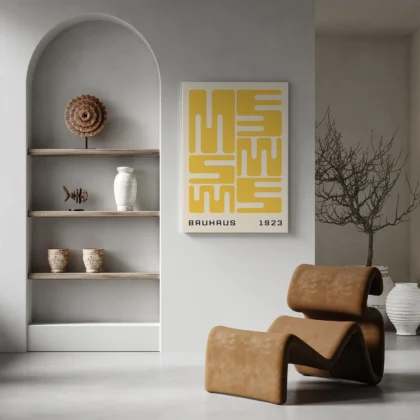 Bauhaus Art Print – Yellow City Blocks