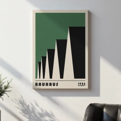 Bauhaus Wandbild – Stadtrhythmus Grün