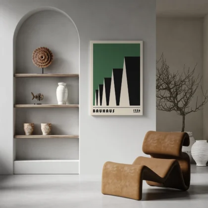 Bauhaus Wandbild – Stadtrhythmus Grün