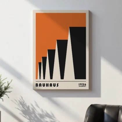 Bauhaus Wandbild – Stadtrhythmus Orange