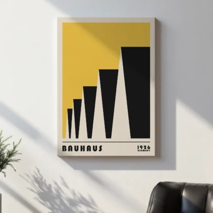 Bauhaus Wandbild – Stadtrhythmus Gelb