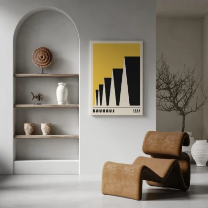 Bauhaus Wandbild – Stadtrhythmus Gelb