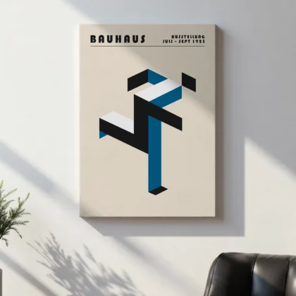 Bauhaus Print – Blue Running Man