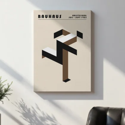 Bauhaus Print – Brown Running Man
