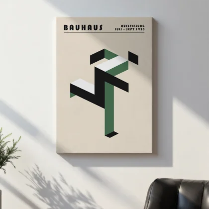 Bauhaus Print – Green Running Man