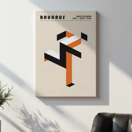 Bauhaus Print – Orange Running Man