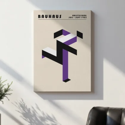 Bauhaus Print – Purple Running Man