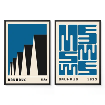 Bauhaus Print Set of 2 – Urban Rhythm Blue