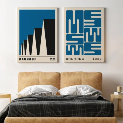 Bauhaus Print Set of 2 – Urban Rhythm Blue