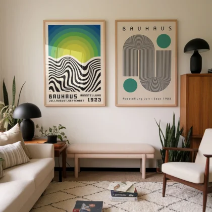 Bauhaus Print Set of 2 – Solar Lines