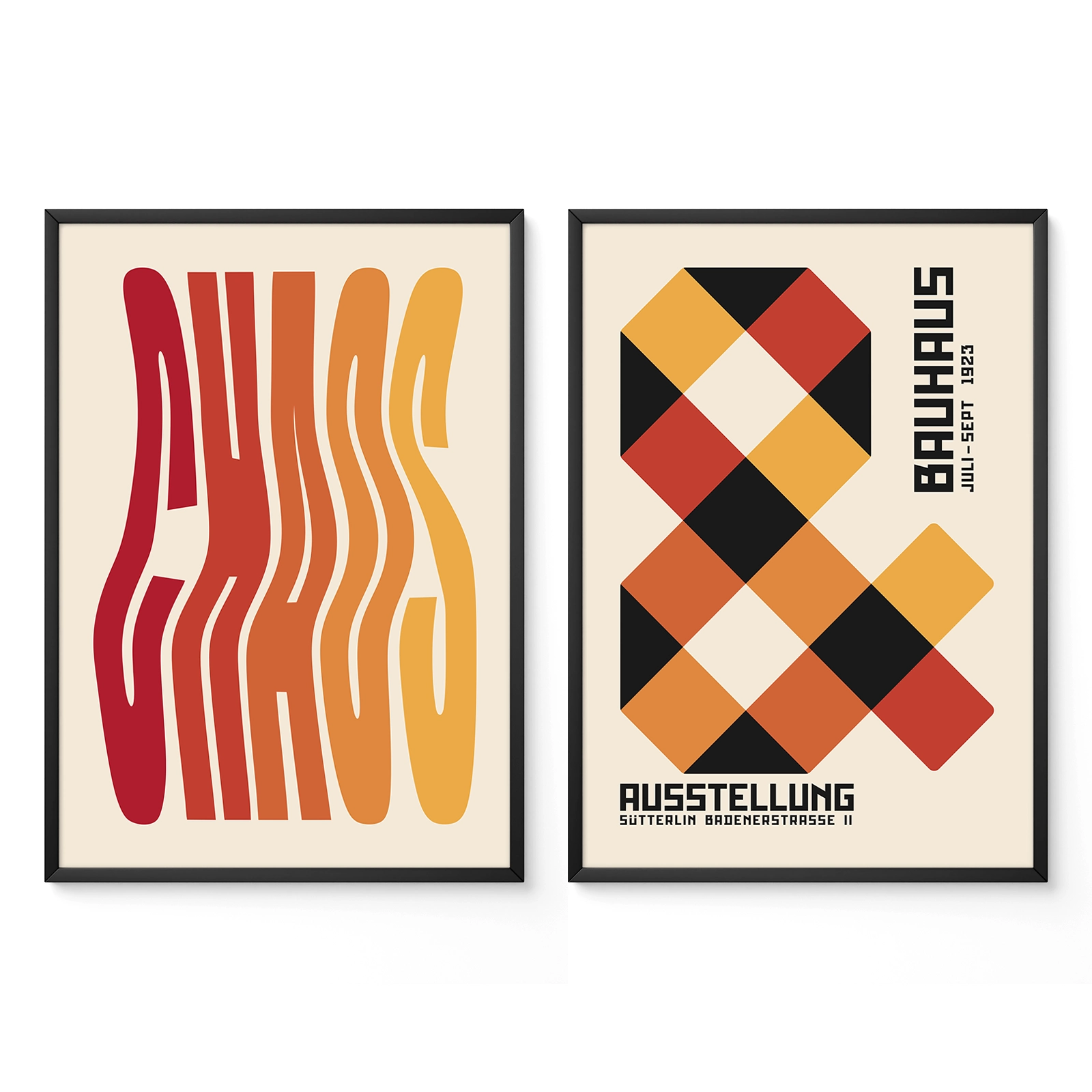 Bauhaus Print Set of 2 – Modern Typography