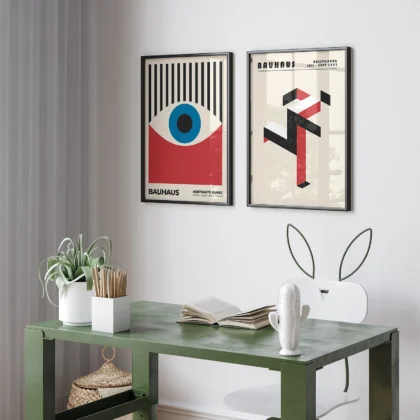Bauhaus Print Set of 2 – Graphic Balance Red