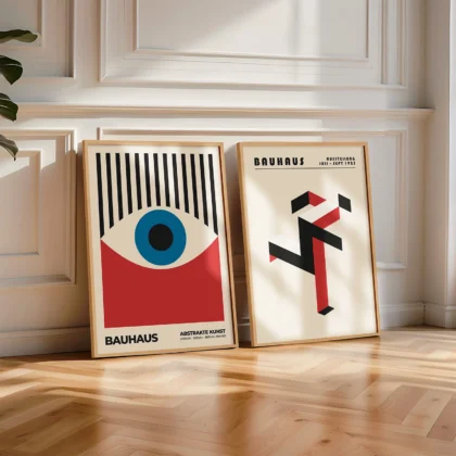 Bauhaus Print Set of 2 – Graphic Balance Red