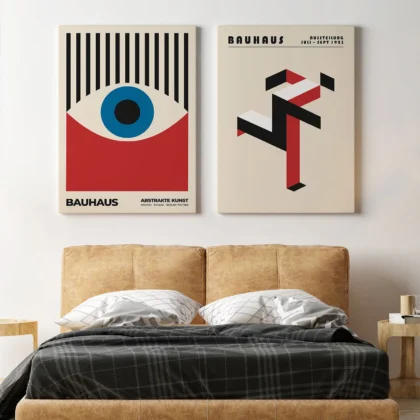Bauhaus Print Set of 2 – Graphic Balance Red