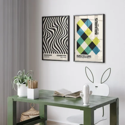 Bauhaus Print Set of 2 – Abstract Shapes