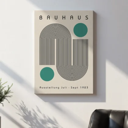 Bauhaus Wandbilder 3er Set – Ruhige Geometrie