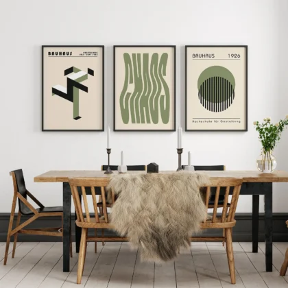 Bauhaus Print Set of 3 – Basic Forms