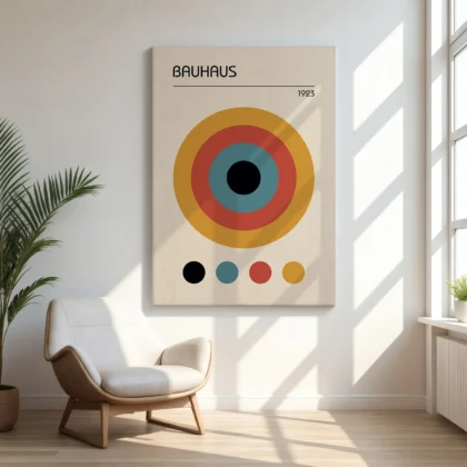 Bauhaus Wandbilder 3er Set – Punktrhythmus