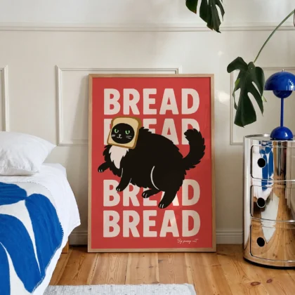 Black Cat Wall Art – Bread