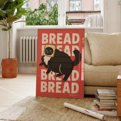 Black Cat Wall Art – Bread