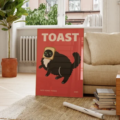 Black Cat Wall Art – Toast