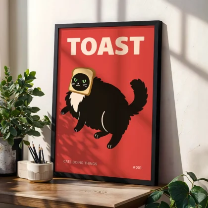 Black Cat Wall Art – Toast
