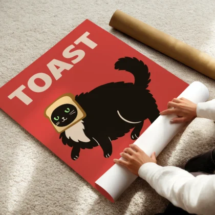 Black Cat Wall Art – Toast