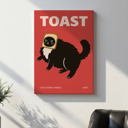 Black Cat Wall Art – Toast