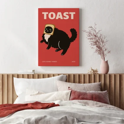 Black Cat Wall Art – Toast
