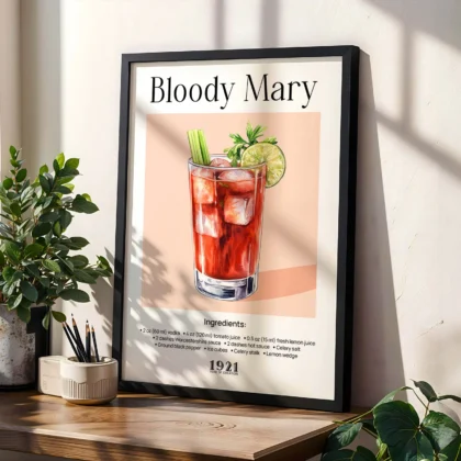 Cocktail Wall Art – Bloody Mary